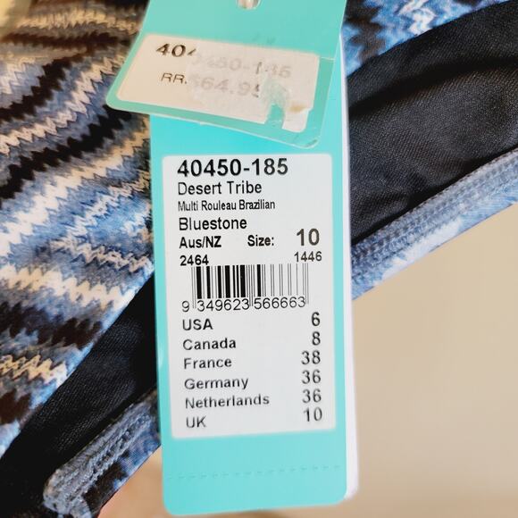 Seafolly desert tribe brazillian bikini nwt size 6 - Picture 2 of 5